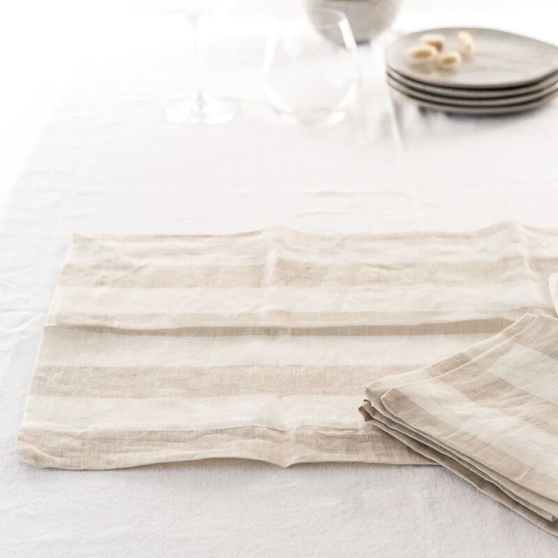Home Lab 100% French Linen Placemat 50x35cm Set Of 4 image number 5